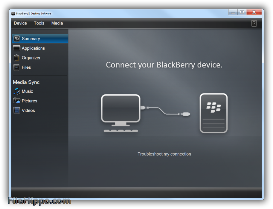 como instalar blackberry desktop manager